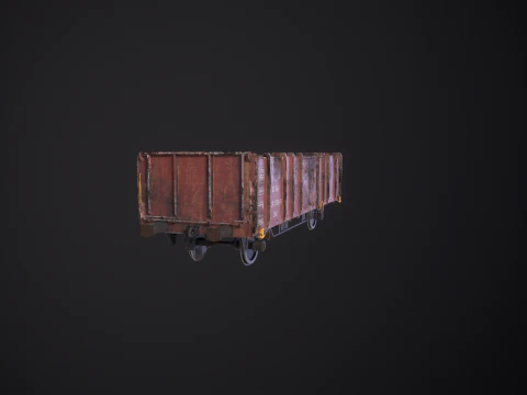 Used Coal Railcar Ekkl 3D Model