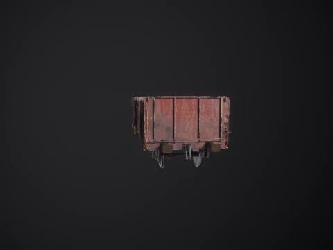 Used Coal Railcar Ekkl 3D Model