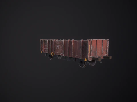 Used Coal Railcar Ekkl 3D Model