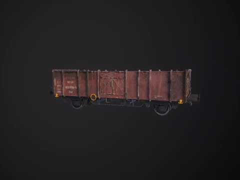 Used Coal Railcar Ekkl 3D Model