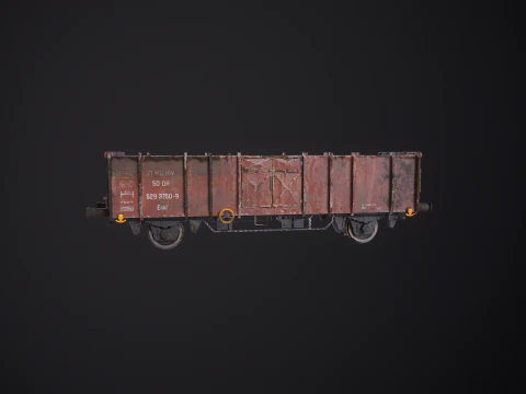 Used Coal Railcar Ekkl 3D Model