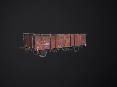 Used Coal Railcar Ekkl 3D Model