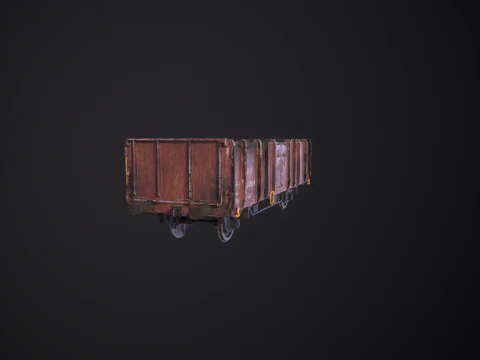 Used Coal Railcar Ekkl 3D Model