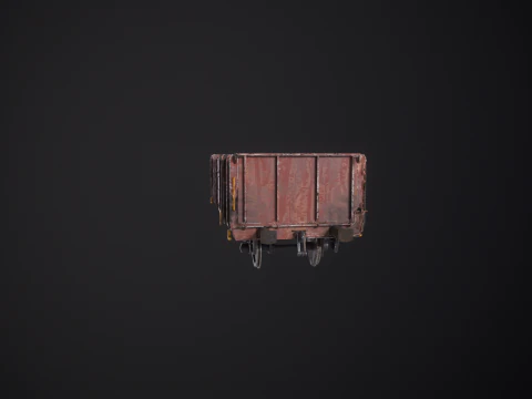 Used Coal Railcar Ekkl 3D Model