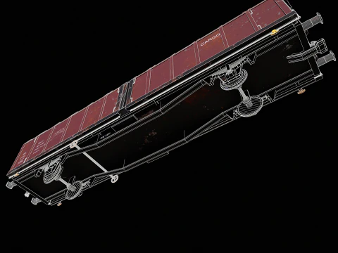 Vag&atilde;o de carga Hbblins usado Modelo 3D