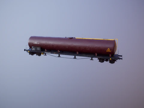 Used nad Rusted Tanker Railcar 3D Model
