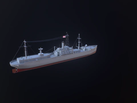 AGTR-5 USS Libert&agrave; Modello 3D
