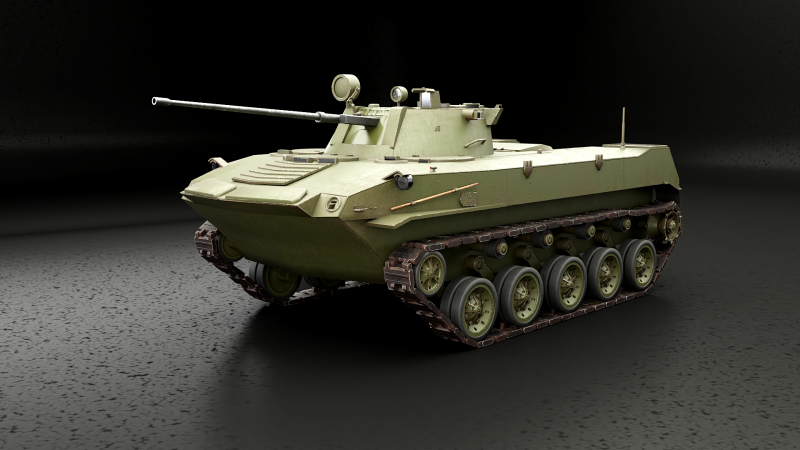 BMD-2 로우 폴리 3D 모델 .c4d .max .obj .3ds .fbx .stl .blend