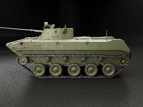 BMD-2 로우 폴리 3D 모델