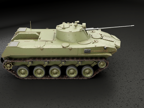 BMD-2 로우 폴리 3D 모델