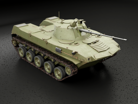 BMD-2 로우 폴리 3D 모델