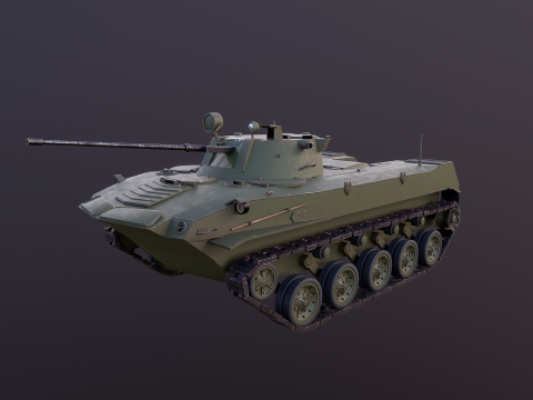 BMD-2 로우 폴리 3D 모델