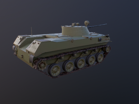BMD-2 로우 폴리 3D 모델