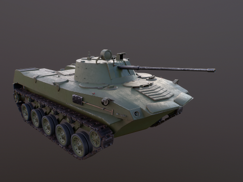 BMD-2 로우 폴리 3D 모델