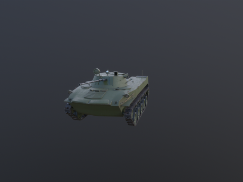 BMD-2 로우 폴리 3D 모델