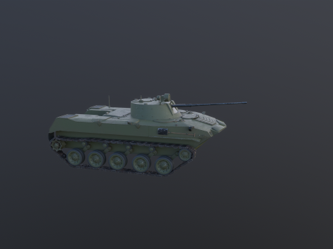 BMD-2 로우 폴리 3D 모델