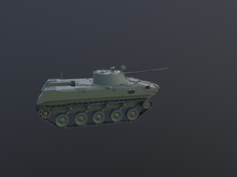 BMD-2 로우 폴리 3D 모델