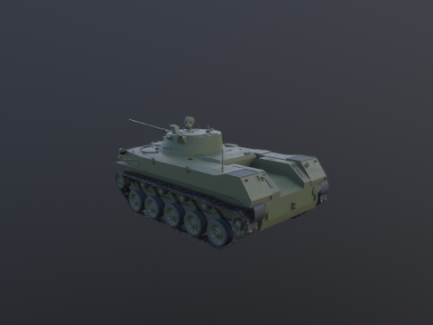 BMD-2 로우 폴리 3D 모델