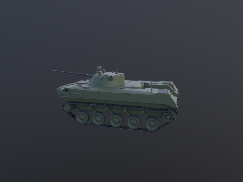 BMD-2 로우 폴리 3D 모델