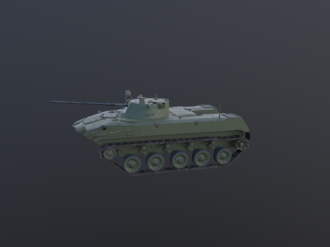 BMD-2 로우 폴리 3D 모델