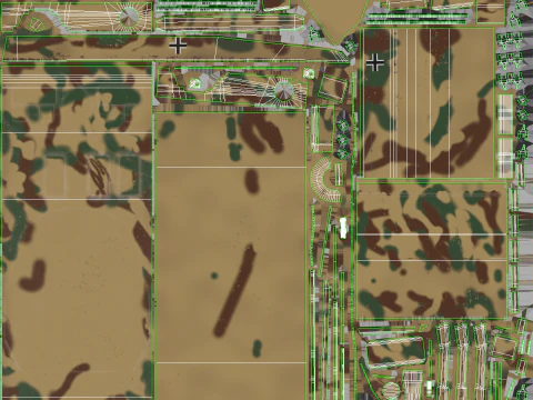 Carro armato tedesco Panzer III ausf M della Seconda Guerra Mondiale mimetico Modello 3D