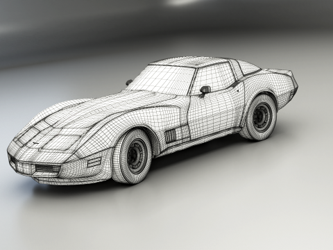 Chevrolet Corvette C3 1980-1982 3D Model