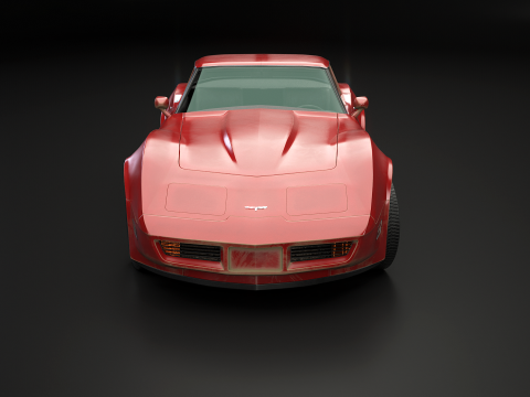 Chevrolet Corvette C3 1980-1982 invecchiata Modello 3D