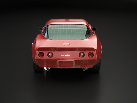 Chevrolet Corvette C3 1980-1982 invecchiata Modello 3D