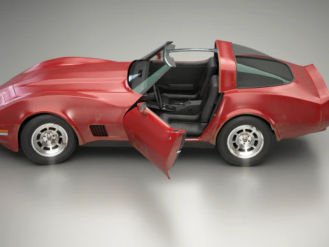 Chevrolet Corvette C3 1980-1982 Aged 3D Model