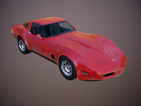 Chevrolet Corvette C3 1980-1982 Aged 3D Model
