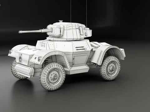 Auto blindata Daimler MKI Modello 3D