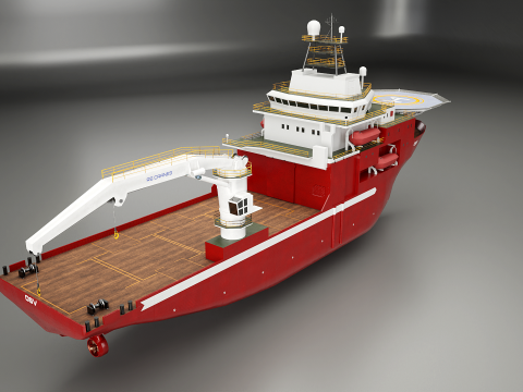 Offshore Support Vessel 3D Model