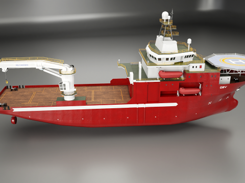 Offshore Support Vessel 3D Model