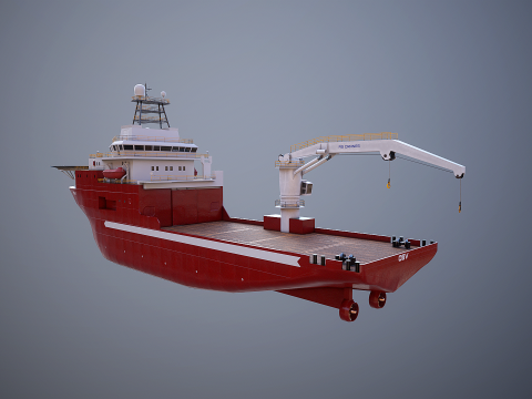 Offshore Support Vessel 3D Model