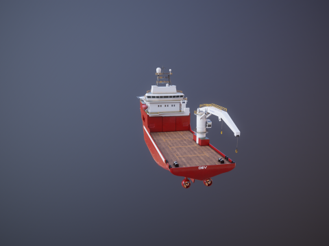 Offshore Support Vessel 3D Model