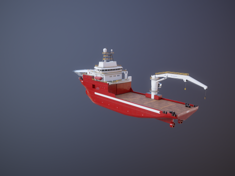 Offshore Support Vessel 3D Model