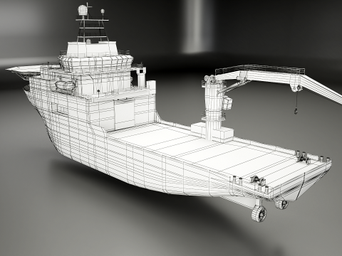 Offshore Support Vessel 3D Model