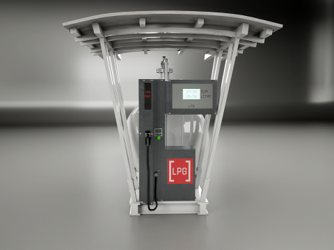 LPG Station and Tank 3D Model