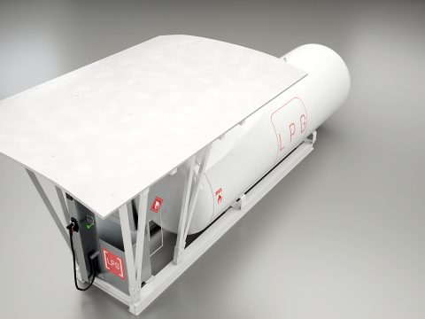 LPG Station and Tank 3D Model