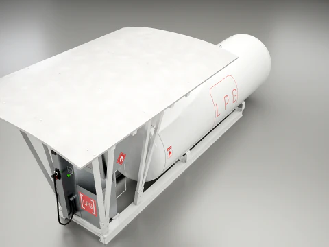 LPG Station and Tank 3D Model