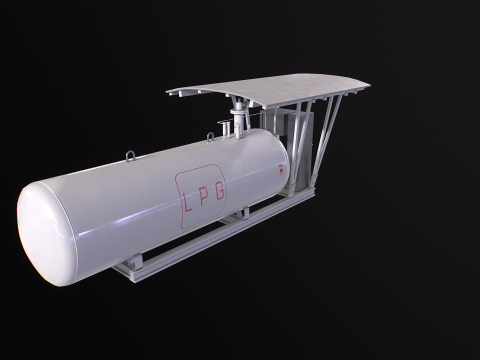 LPG Station and Tank 3D Model