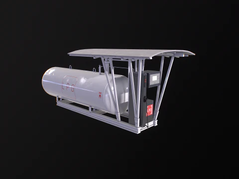 LPG Station and Tank 3D Model