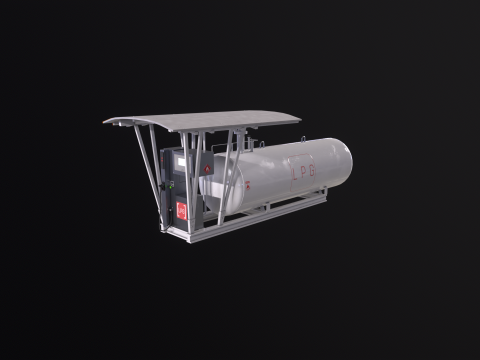 LPG Station and Tank 3D Model