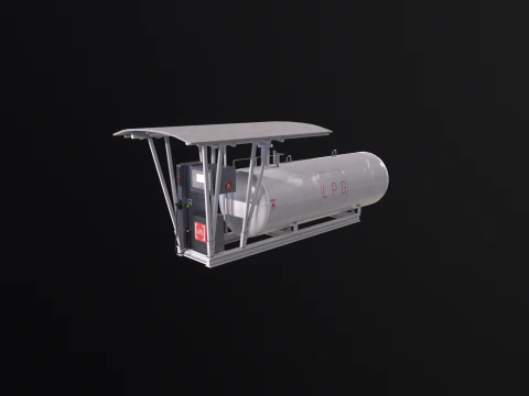 LPG Station and Tank 3D Model