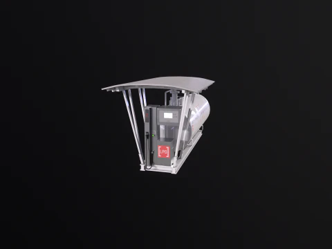 LPG Station and Tank 3D Model