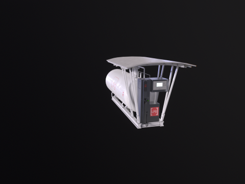 LPG Station and Tank 3D Model