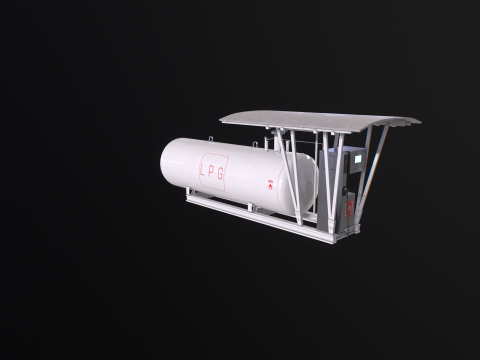 LPG Station and Tank 3D Model