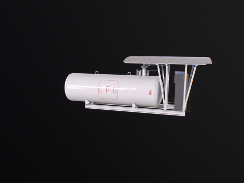 LPG Station and Tank 3D Model