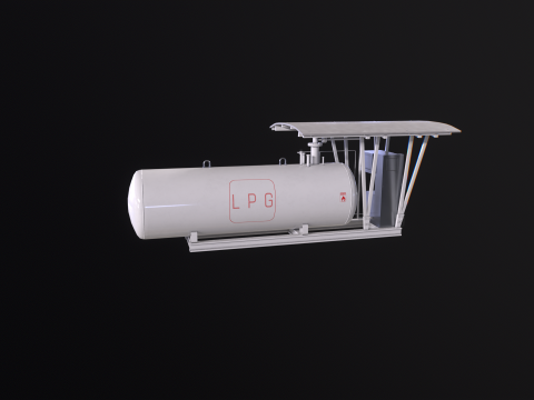 LPG Station and Tank 3D Model