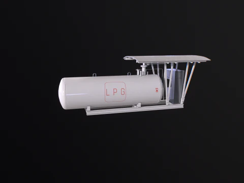 LPG Station and Tank 3D Model